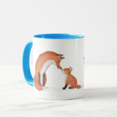 Cute renard et petit 'Meilleur papa jamais' mug (Devant gauche)
