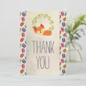 Cute Renard orange avec Merci de couronne (Debout devant)