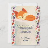 Cute Renard orange avec Merci de couronne (Dos)