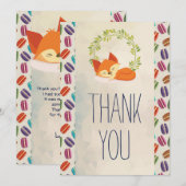 Cute Renard orange avec Merci de couronne (Devant / Derrière)