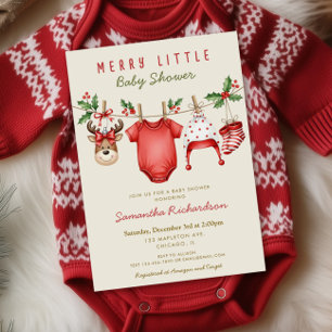 Cute rendier babykleren Merry Little Christmas Kaart