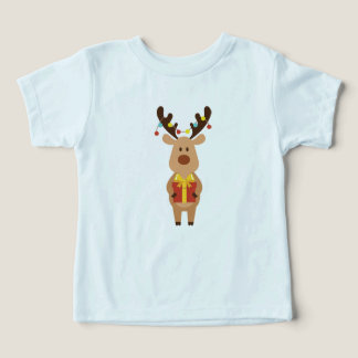 Cute Rendier Kerst T-shirt voor Peuters