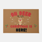 Cute Rendier Kerstmat Deurmat (Voorkant)
