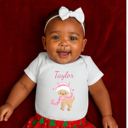 Cute rendieren in roze romper