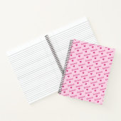Cute Repetating Name & Hearts Girly Pink Notitieboek (Binnen)