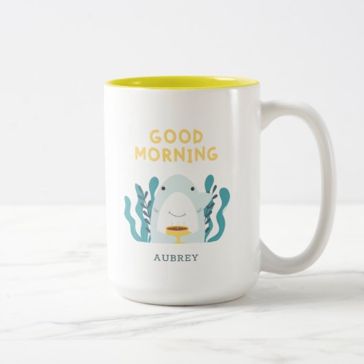 Cute requin café Mug (Droit)