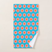 Cute Retro 60s Turquoise Mod Motif (Serviette à main)
