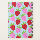Cute Retro Aardbery Fruit Pattern Personalized Planner (Achterkant)