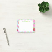 Cute Retro Aardbery Fruit Pattern Personalized Post-it® Notes (Kantoor)