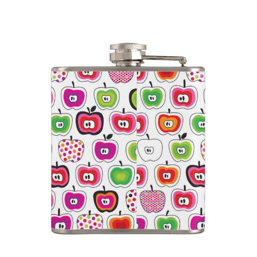 Cute retro-appelpatroon heupfles (Achterkant)