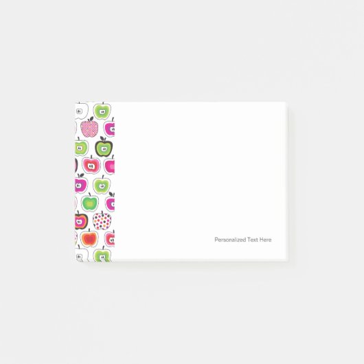 Cute retro-appelpatroon post-it® notes (Voorkant)