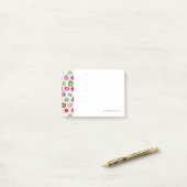 Cute retro-appelpatroon post-it® notes (Op bureau)