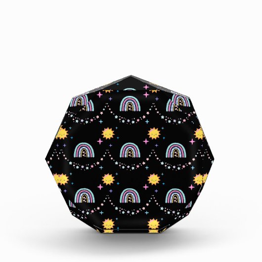 Cute Retro Arc en ciel et bloc photo octogonale So (Devant)