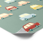 Cute Retro-auto Poster (Hoek)