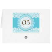 Cute Retro Birds & Flowers Table Number (Achterkant Horizontaal)