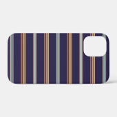 Cute retro blauwe strepen Case-Mate iPhone case (Achterkant (horizontaal))