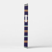Cute retro blauwe strepen Case-Mate iPhone case (Achterkant / Rechts)