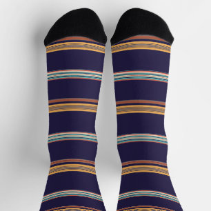Cute retro blauwe strepen sokken