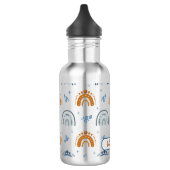 Cute Retro Boho Celestial Pattern Personalized Waterfles (Links)