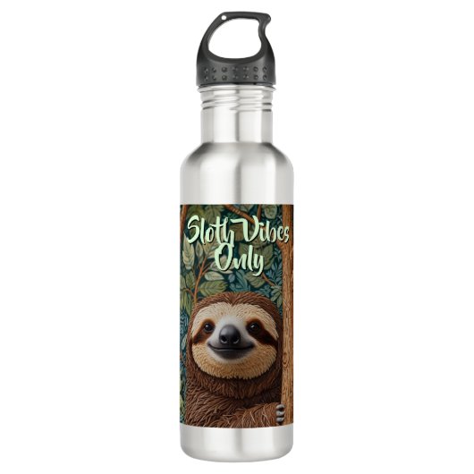 Cute retro boho Sloth Hang in there Waterfles (Voorkant)