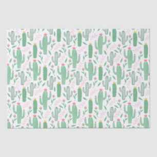 Cute Retro Cactus Succulent Floral Baby shower Tissuepapier