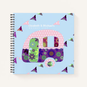 Cute Retro Campervan BUCKET LIST Couples Custom Notitieboek