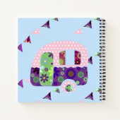 Cute Retro Campervan BUCKET LIST Couples Custom Notitieboek (Achterkant)