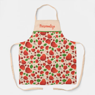 Cute Retro Cherries Fruit Orchard Pattern Schort