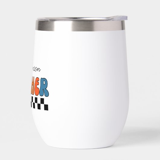 Cute Retro Coloré Enseignant Super (Gauche)