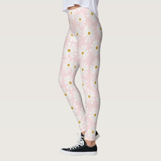 Cute Retro Daisy Motif Leggings (Gauche)