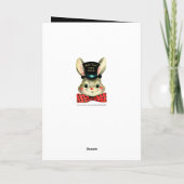 Cute retro Easter bunny add message Feestdagen Kaart (Achterkant)