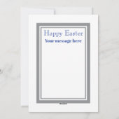 Cute retro  Easter bunny add message Feestdagenkaart (Achterkant)