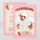 Cute Retro Feel Easter Crawfish Boil (roze) Kaart (Voorkant / Achterkant)