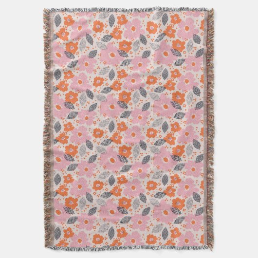 Cute Retro Floral Pattern Deken (Voorkant Verticaal)