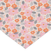Cute Retro Floral Pattern Korte Tafelloper (Hoek)