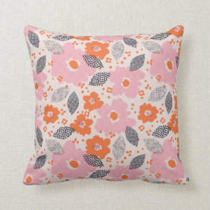 Cute Retro Floral Pattern Kussen