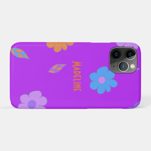 Cute Retro Flower Case-Mate iPhone Case (Achterkant (horizontaal))