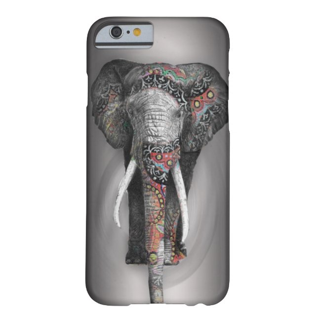 Cute Retro Flower Elephant Case-Mate iPhone Case (Achterkant)
