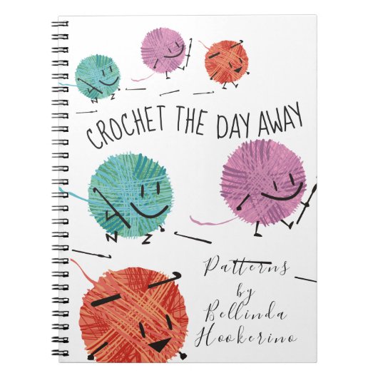 Cute retro garens haakwerk notebook notitieboek (Voorkant)