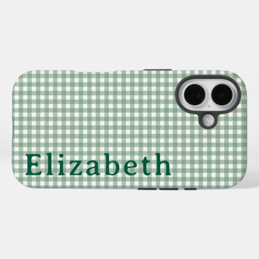 Cute Retro Gingham Plaid Personalized  Case-Mate iPhone Case (Achterkant (horizontaal))