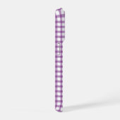 Cute Retro Gingham Plaid Purple Pattern iPhone Hoesje (Rechterkant)