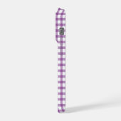 Cute Retro Gingham Plaid Purple Pattern iPhone Hoesje (Linkerkant)