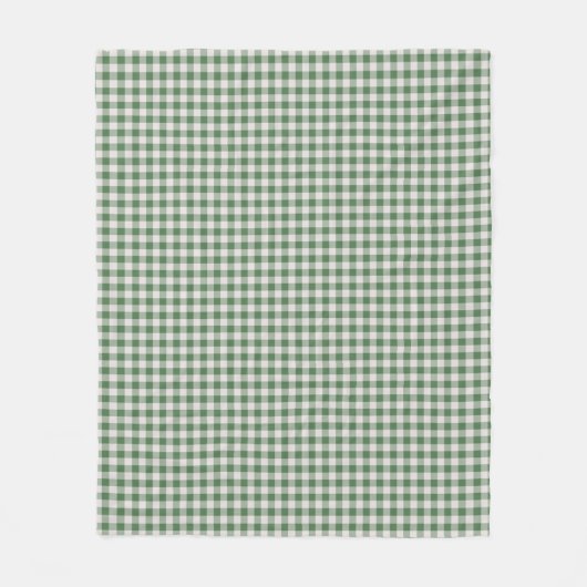 Cute Retro Gingham Pset Pattern | Wintergroen Fleece Deken (Voorkant)
