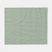 Cute Retro Gingham Pset Pattern | Wintergroen Fleece Deken (Voorkant (Horizontaal))