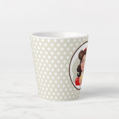 Cute Retro Girl Cocktail Latte Mug (Devant)