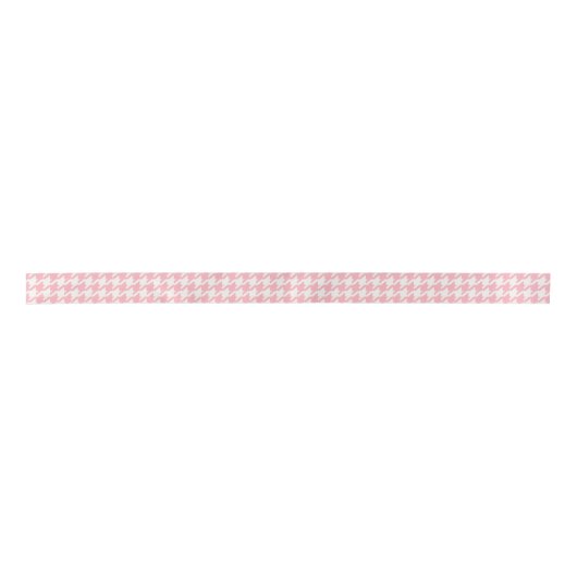 Cute retro girly pastel roze houndstooth patroon lint (Voorkant)