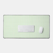 Cute Retro Green Gingham Plaid pattern Bureaumat (Keyboard & Muis)