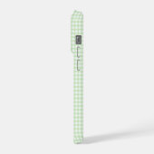 Cute Retro Green Gingham Plaid pattern iPhone Hoesje (Linkerkant)