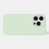 Cute Retro Green Gingham Plaid pattern iPhone Hoesje (Achterkant horizontaal)