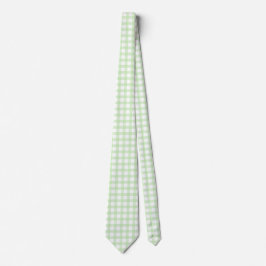 Cute Retro Green Gingham Plaid pattern Stropdas
